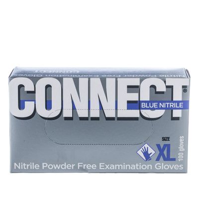 Перчатки нитриловые CONNECT BLUE NITRILE (TOP GLOVE) (9? (ХL))