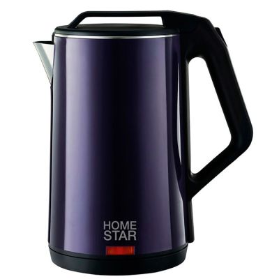 Чайник электрический HOMESTAR HS-1036 фиолетовый (102758), 1500Вт, 1.8л, диск, двойной корпус:сталь-внутри, пластик-снаружи